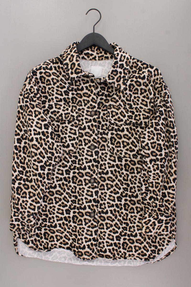 H&M Übergangsjacke Gr. 46 mit Tierdruck braun