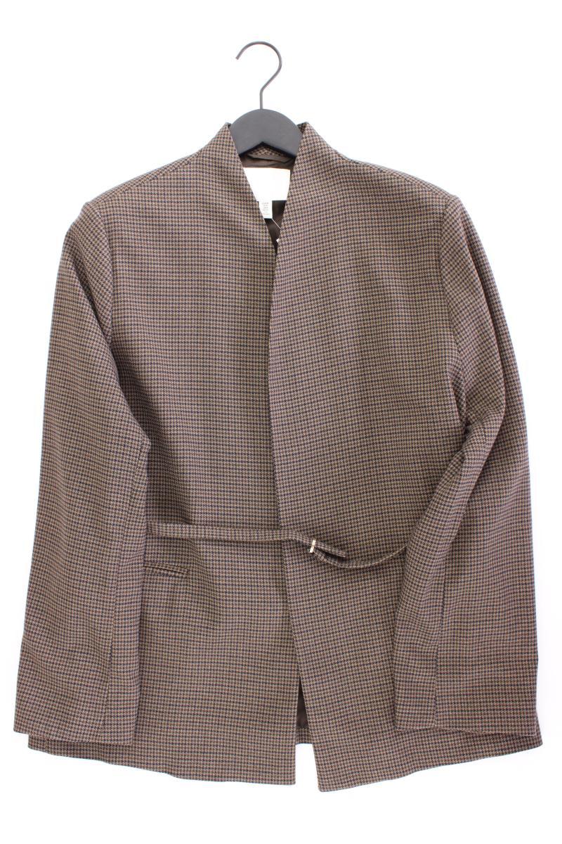 H&M Blazer Gr. M hahnentritt neuwertig mit Gürtel braun aus Polyester
