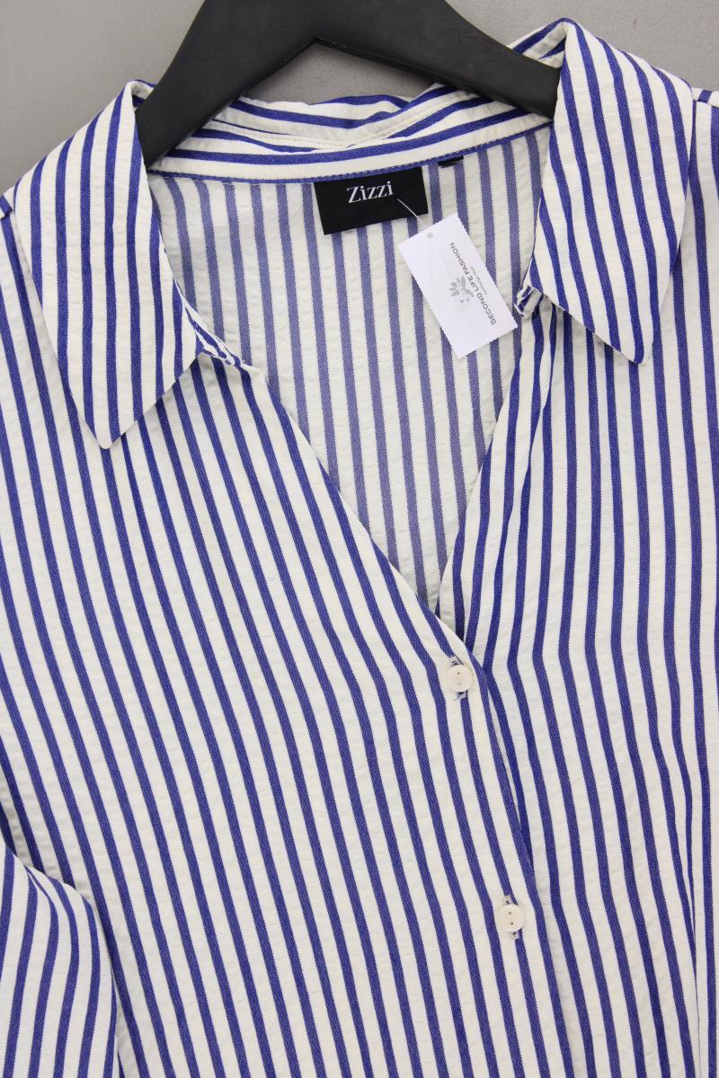 Zizzi Kurzarmkleid Gr. 48 gestreift blau