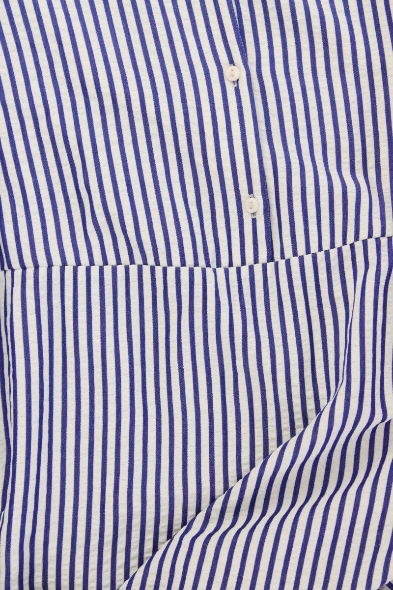 Zizzi Kurzarmkleid Gr. 48 gestreift blau