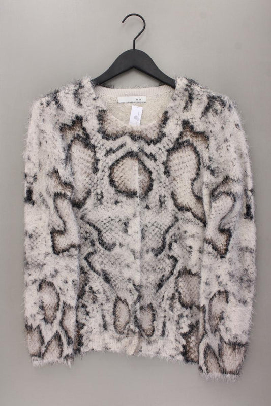 Oui Classic Cardigan Gr. 40 mit Tierdruck neuwertig Langarm grau aus Polyacryl