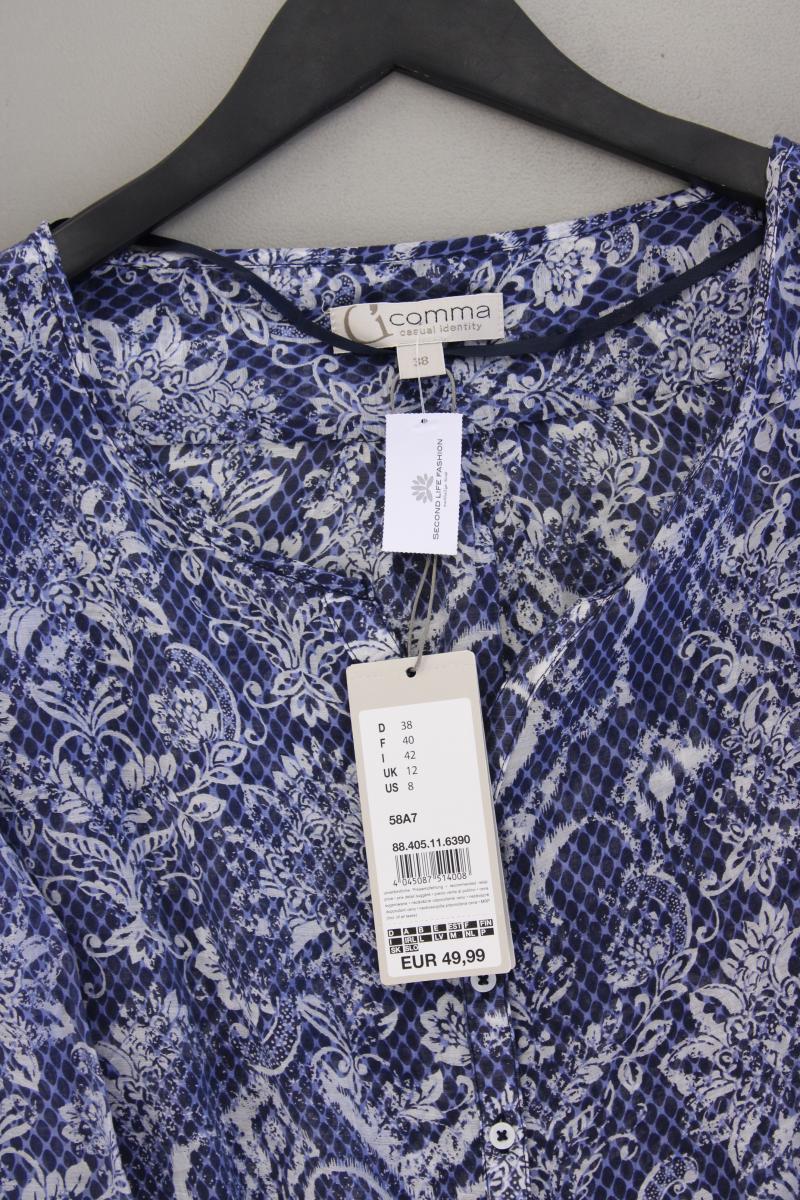comma, Langarmbluse Gr. 38 neu mit Etikett Neupreis: 49,99€! blau aus Viskose