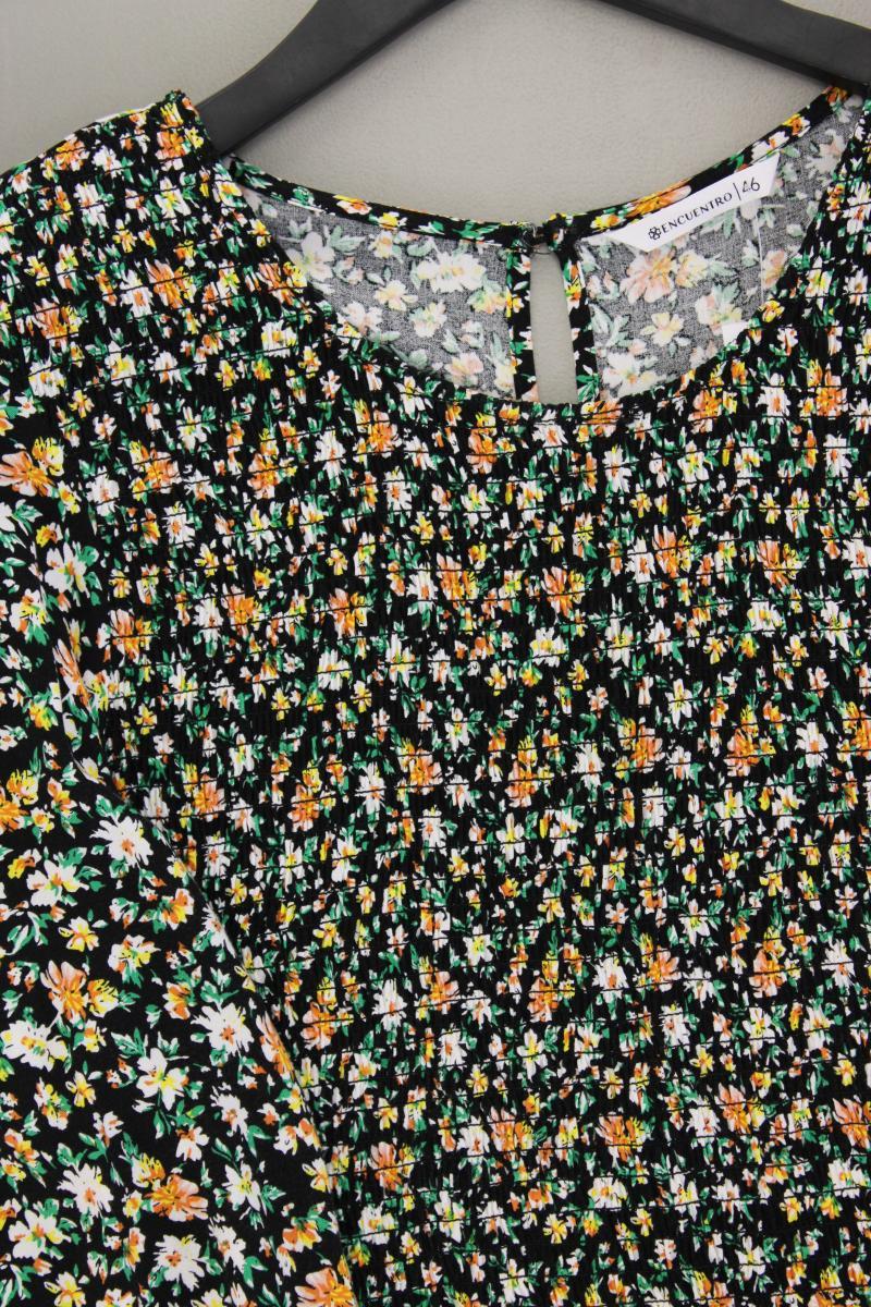 Encuentro Midikleid Gr. 46 mit Blumenmuster 3/4 Ärmel mehrfarbig