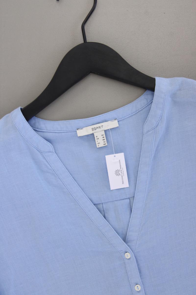 Esprit Langarmbluse Gr. 42 neuwertig blau