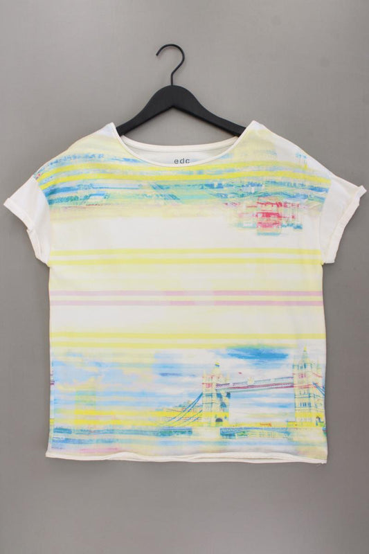edc by Esprit Printshirt Gr. L neuwertig Kurzarm mehrfarbig