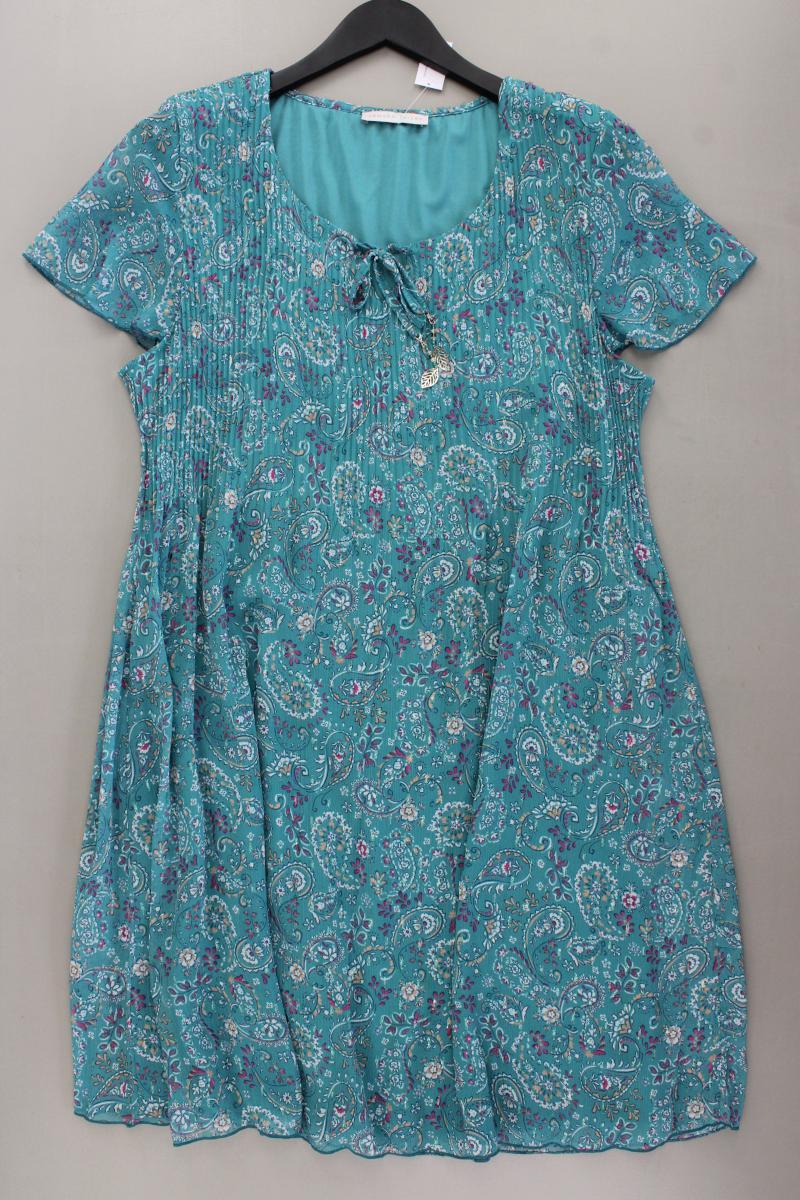 Armand Thiery Kurzarmkleid Gr. 44 mit Paisleymuster blau