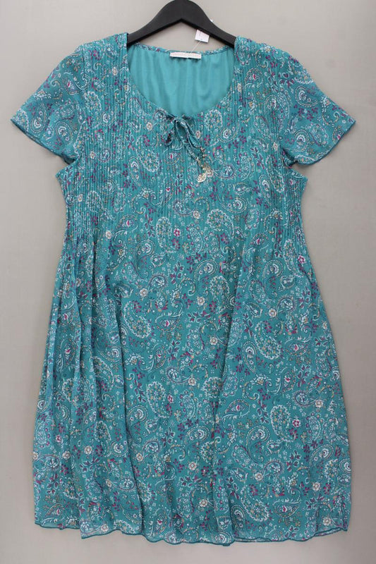 Armand Thiery Kurzarmkleid Gr. 44 mit Paisleymuster blau