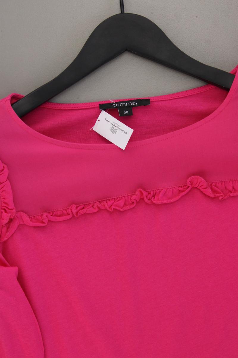 comma, Longsleeve-Shirt Gr. 38 neuwertig Langarm pink aus Baumwolle