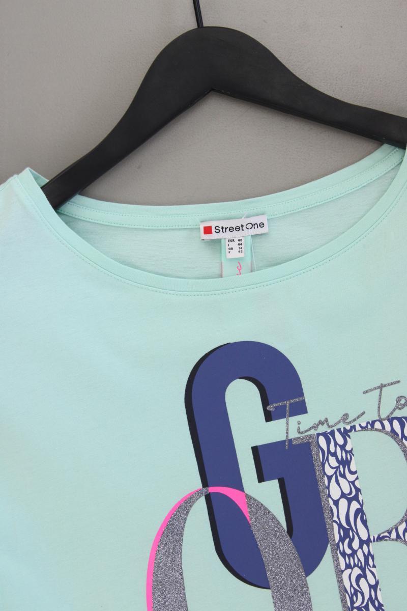 Street One Shirt mintgrün Gr. 40 neuwertig Kurzarm