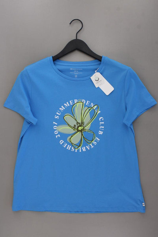 Tom Tailor (Denim) Printshirt Gr. XL neu mit Etikett Kurzarm blau aus Baumwolle