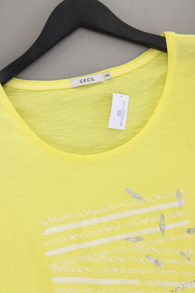 Cecil Printshirt Gr. XXL Kurzarm gelb