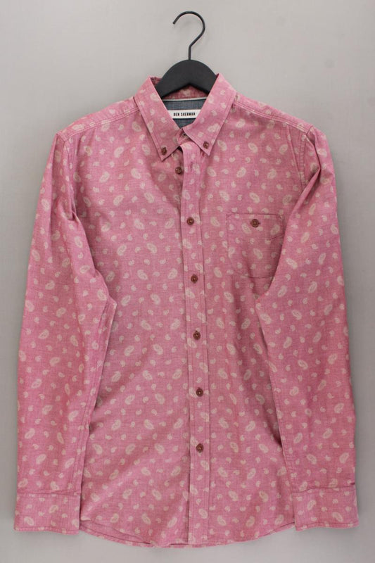 Ben Sherman Langarmhemd für Herren Gr. L mit Paisleymuster rosa aus Baumwolle