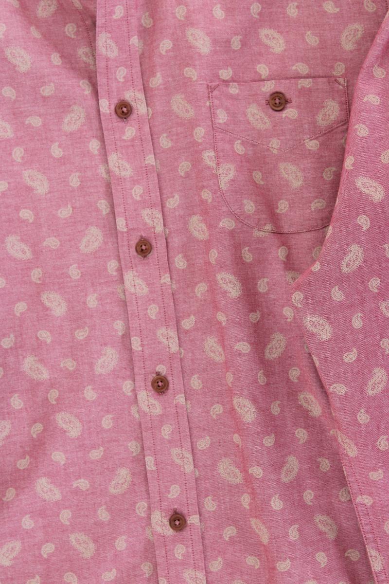 Ben Sherman Langarmhemd für Herren Gr. L mit Paisleymuster rosa aus Baumwolle