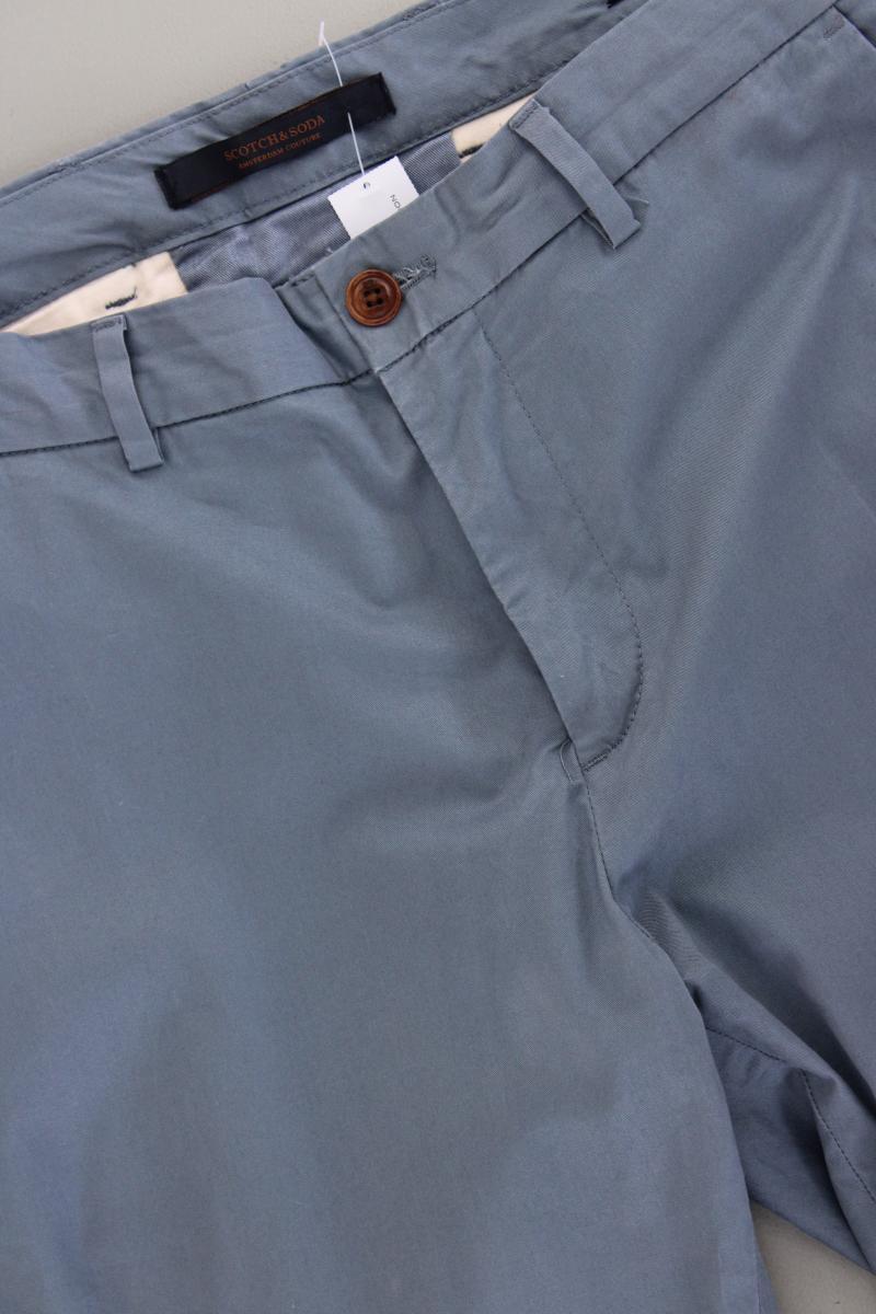 Scotch & Soda Chinohose für Herren Gr. W33/L34 Modell Mott blau aus Baumwolle