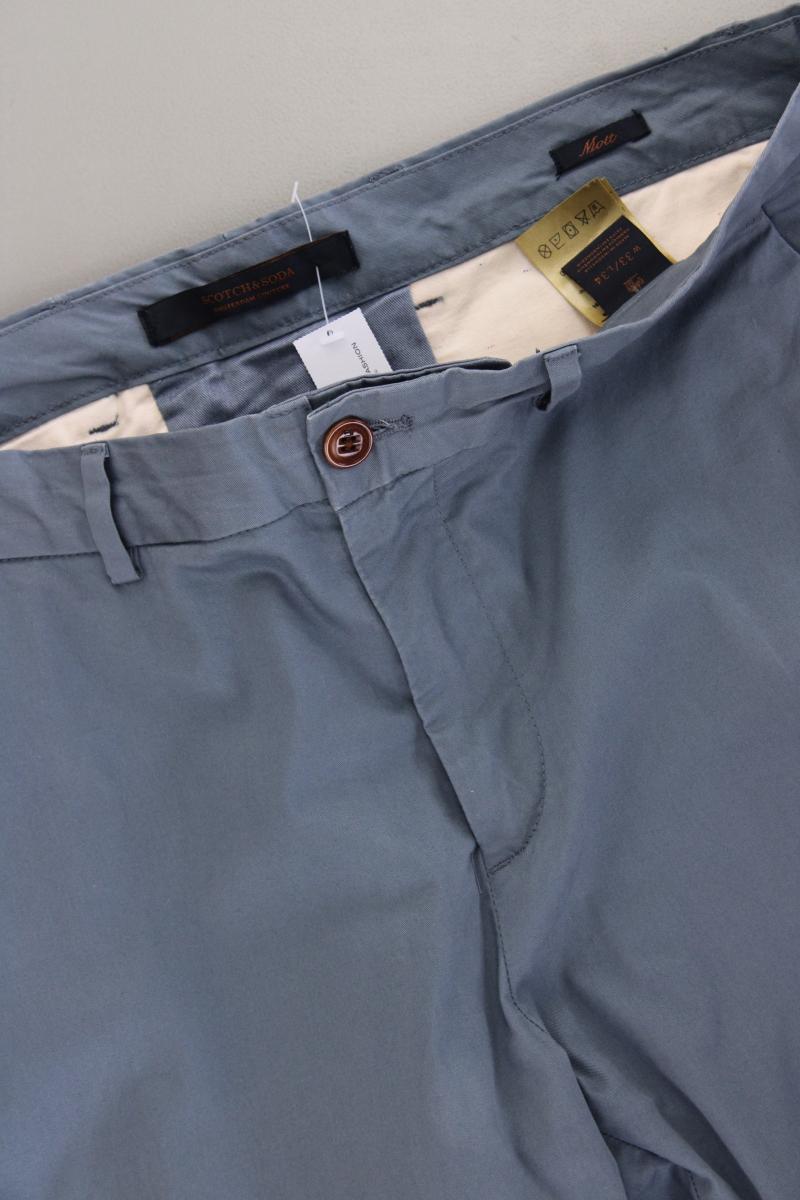 Scotch & Soda Chinohose für Herren Gr. W33/L34 Modell Mott blau aus Baumwolle