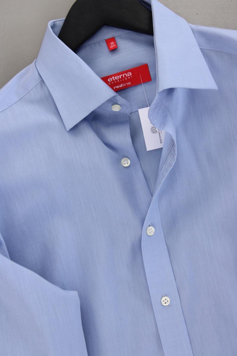 Eterna Langarmhemd für Herren Gr. Hemdgröße 39 blau aus Baumwolle