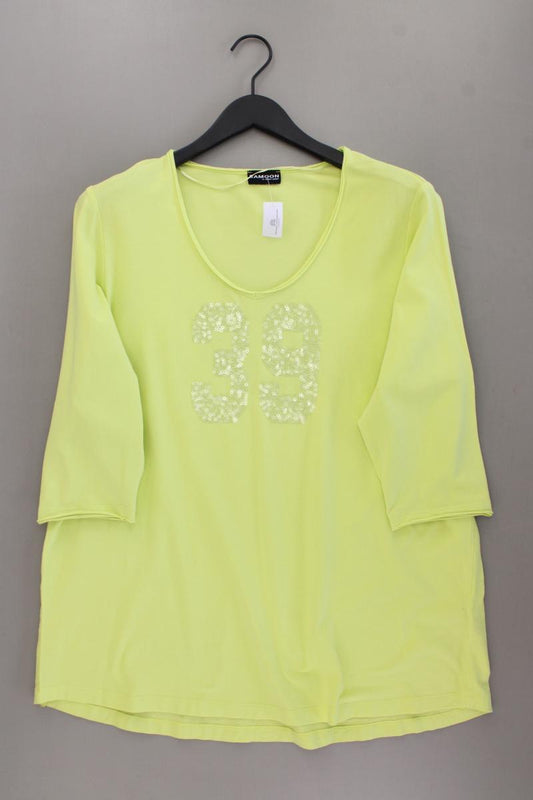 Samoon by Gerry Weber Classic Shirt Gr. 48 3/4 Ärmel mit Pailletten gelb