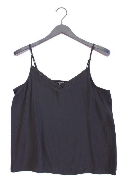 comma, Spaghetti-Top Gr. 40 schwarz aus Polyester