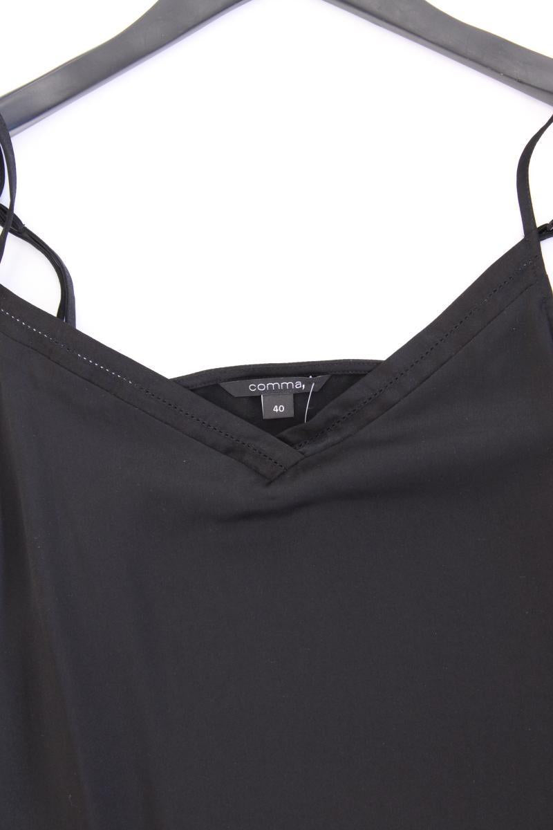comma, Spaghetti-Top Gr. 40 schwarz aus Polyester