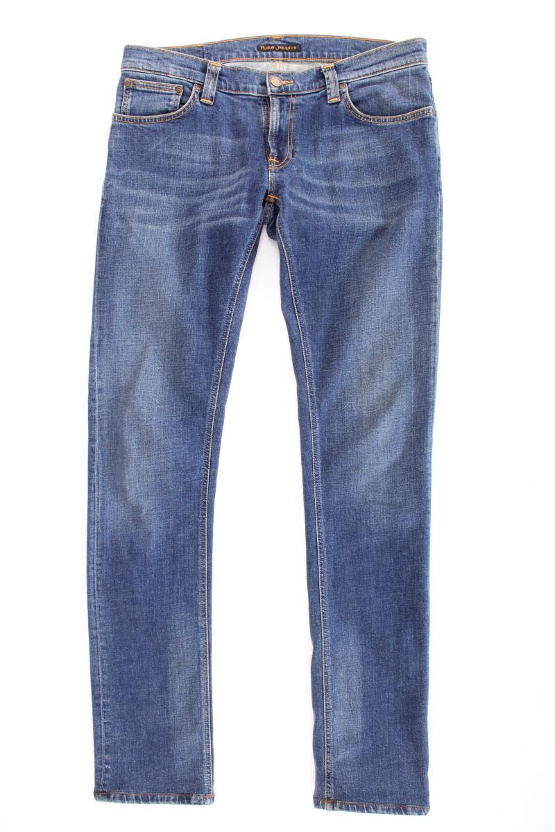 Nudie Jeans Straight Jeans für Herren Gr. W32/L36 Modell John blau aus Baumwolle
