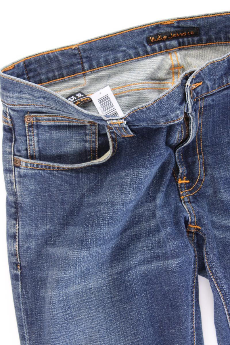 Nudie Jeans Straight Jeans für Herren Gr. W32/L36 Modell John blau aus Baumwolle