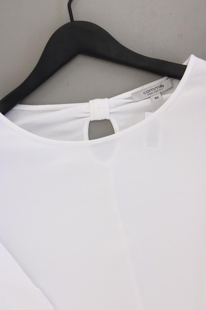 comma, Classic Shirt Gr. 40 neuwertig 3/4 Ärmel weiß aus Baumwolle
