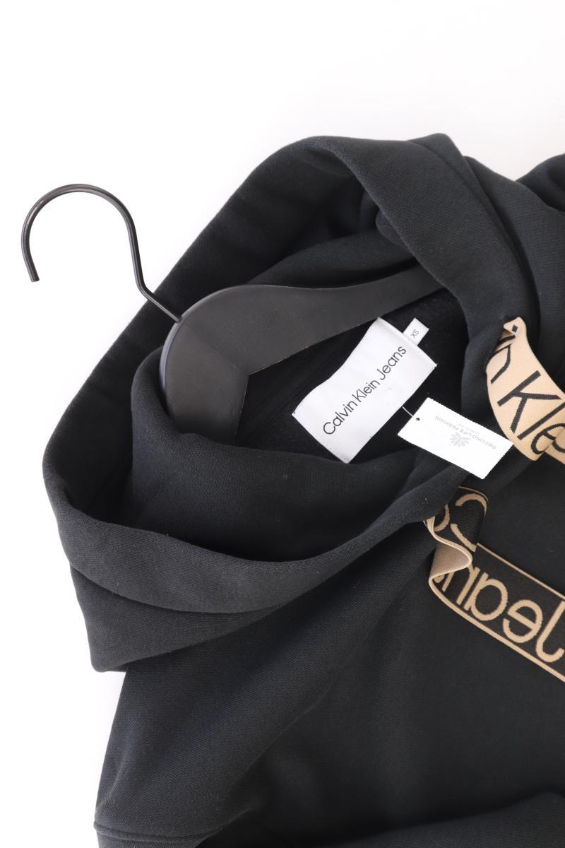 Calvin Klein Hoodie Gr. XS schwarz aus Baumwolle
