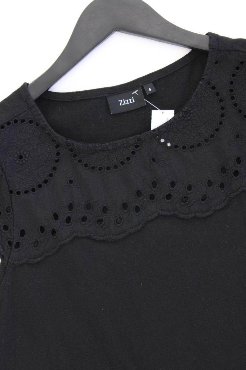 Zizzi T-Shirt Gr. 42/44 Kurzarm schwarz aus Baumwolle