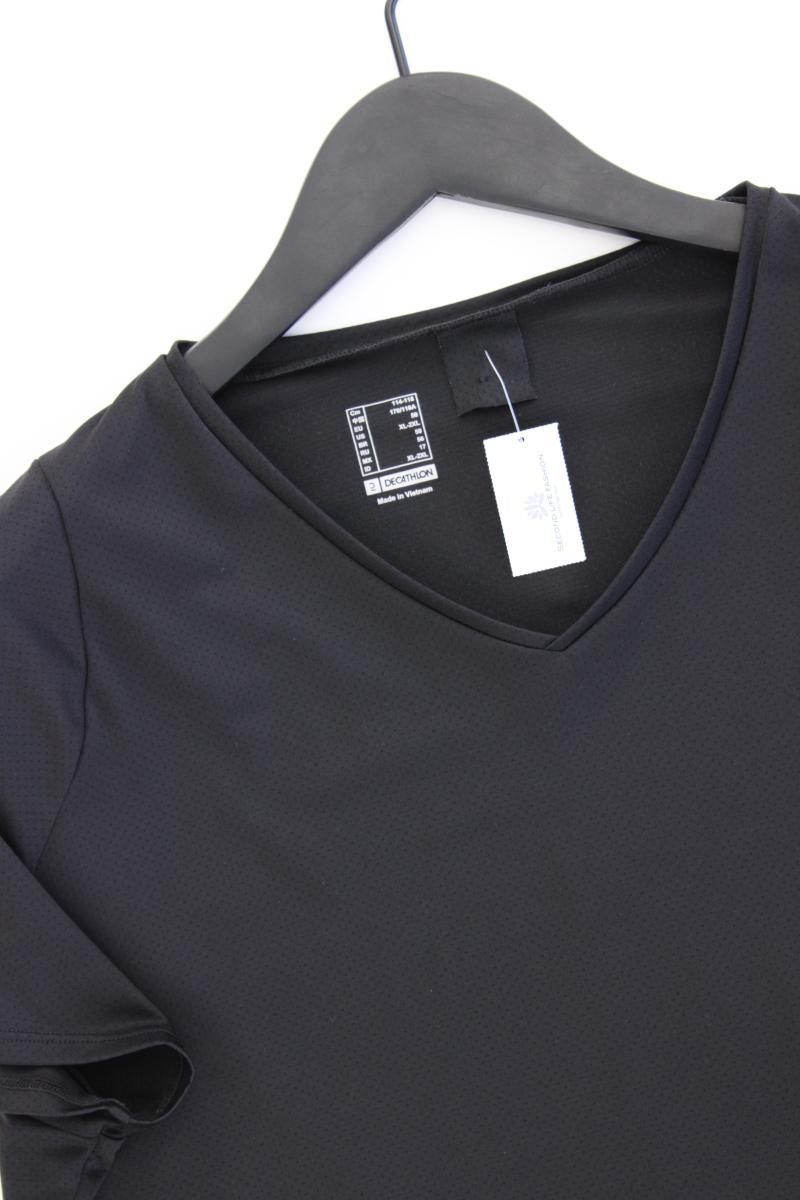 Decathlon Sportshirt Gr. 50 Kurzarm schwarz aus Polyester