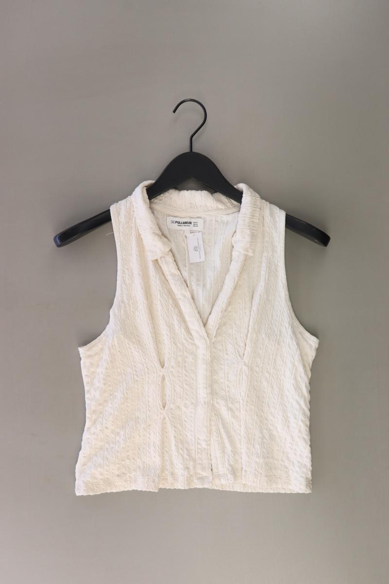 Pull&Bear Crop Top Gr. M creme aus Baumwolle
