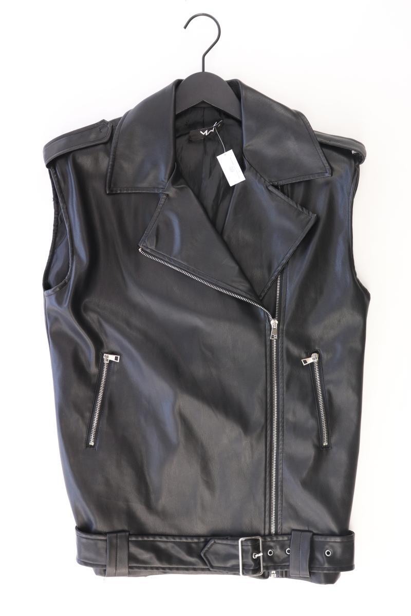 Most Wanted Kunstleder Weste Gr. XS neuwertig mit Gürtel schwarz aus Polyester
