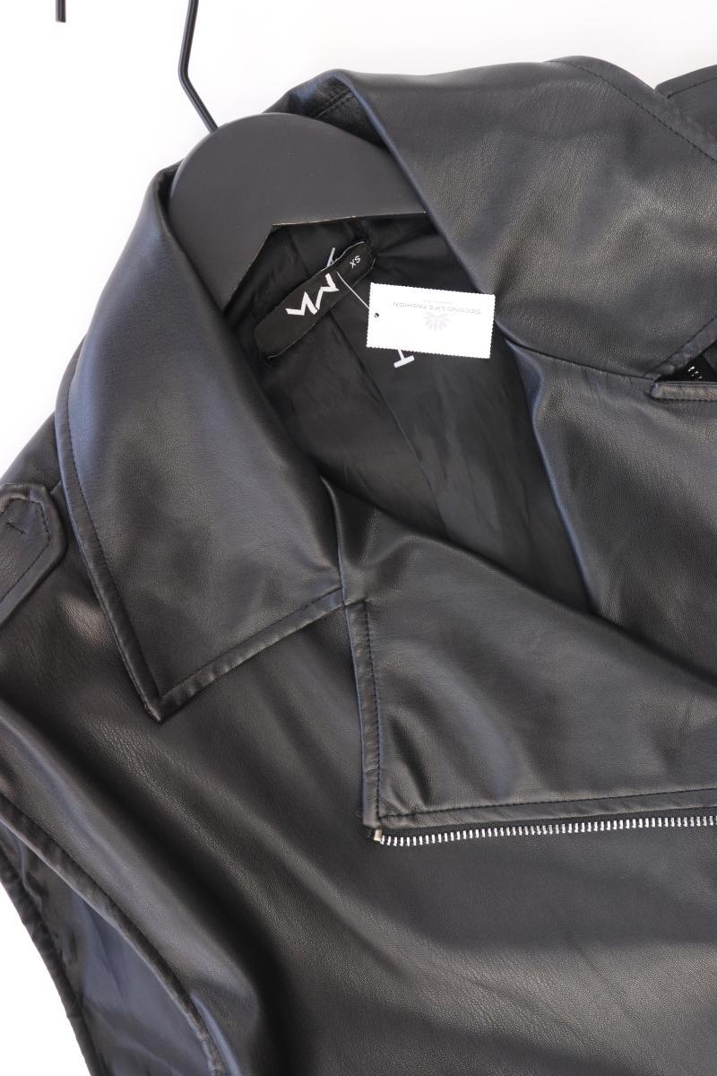 Most Wanted Kunstleder Weste Gr. XS neuwertig mit Gürtel schwarz aus Polyester