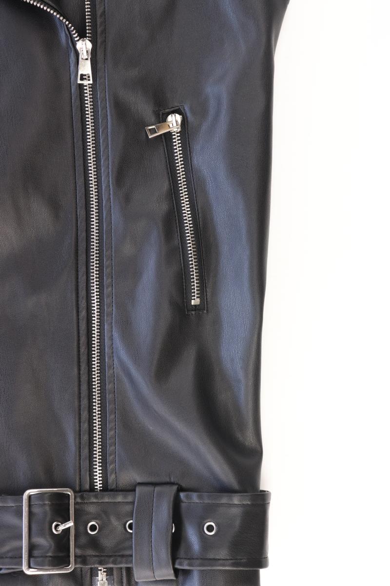 Most Wanted Kunstleder Weste Gr. XS neuwertig mit Gürtel schwarz aus Polyester