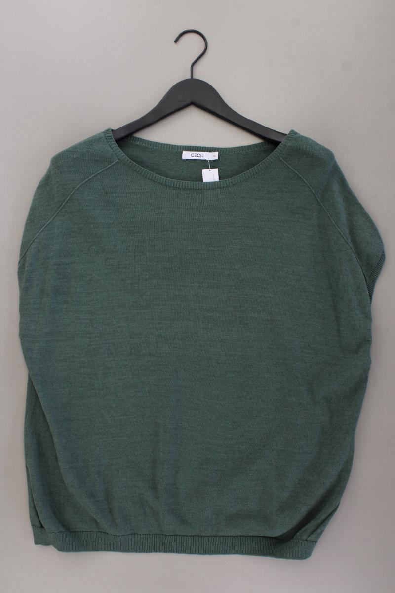 Cecil Strickshirt Gr. XL neuwertig Kurzarm grün aus Baumwolle