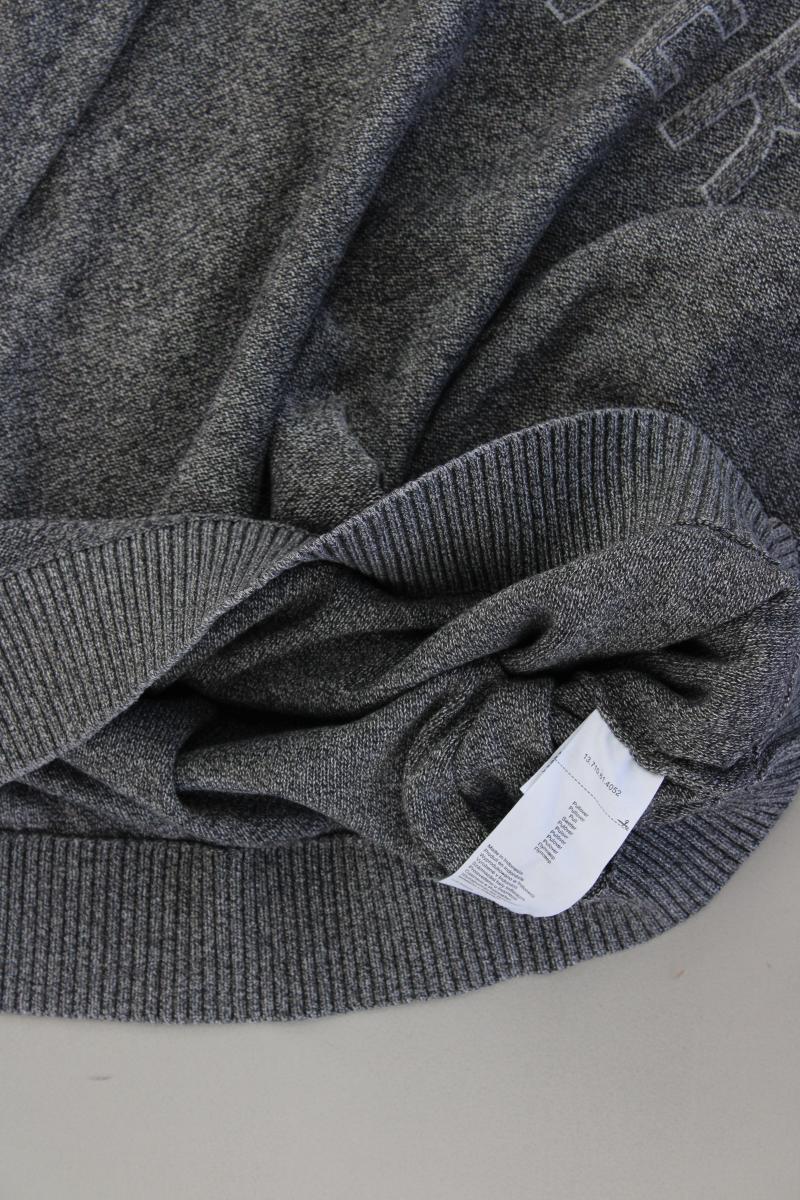 s.Oliver Feinstrickpullover für Herren Gr. XL grau aus Baumwolle