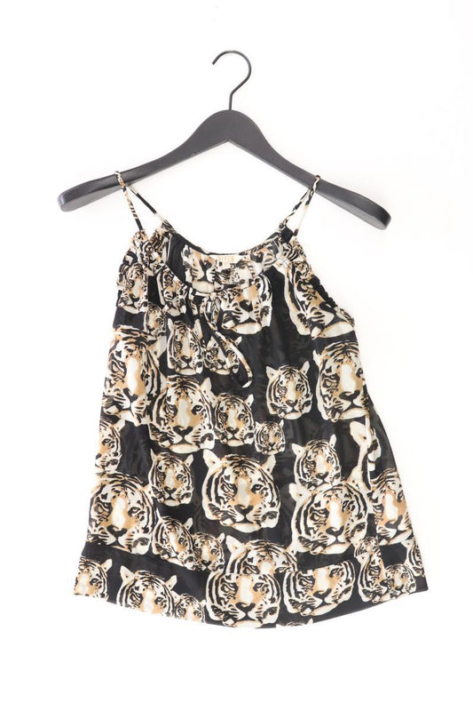 Vintage Top mit Tigermuster Gr. XS mit Tierdruck mehrfarbig aus Polyester