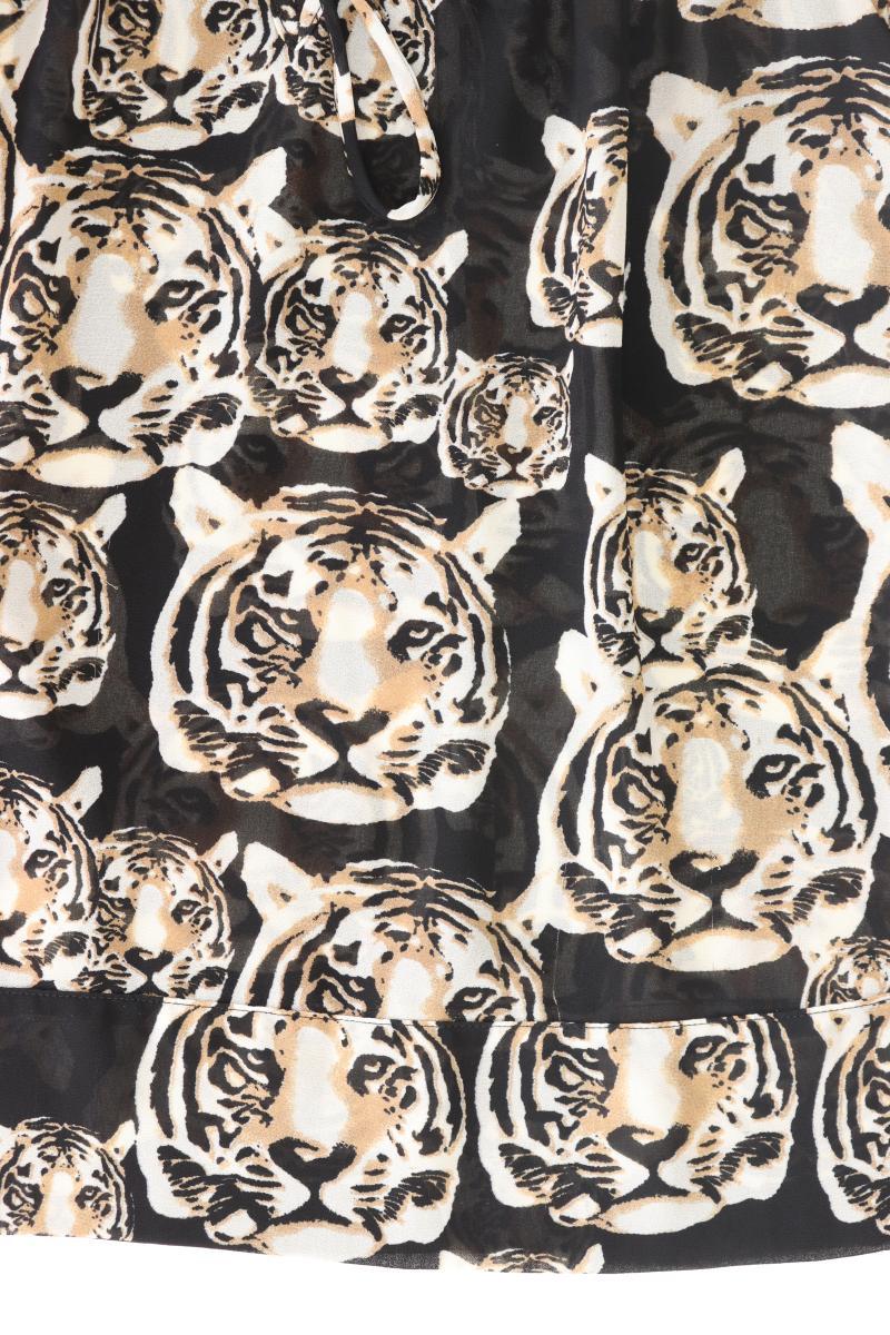 Vintage Top mit Tigermuster Gr. XS mit Tierdruck mehrfarbig aus Polyester