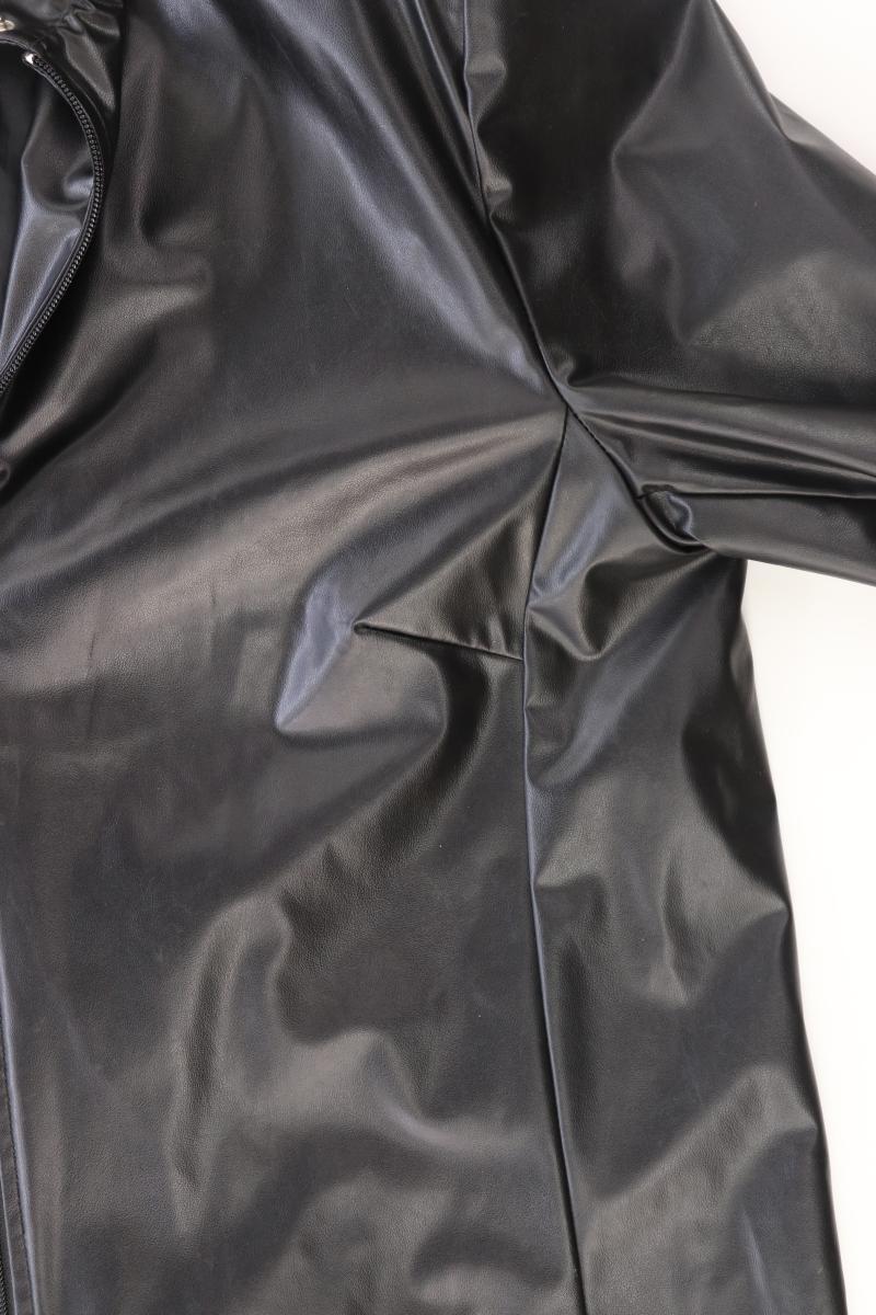 Vintage Kunstlederjacke Gr. 40 schwarz aus Polyester