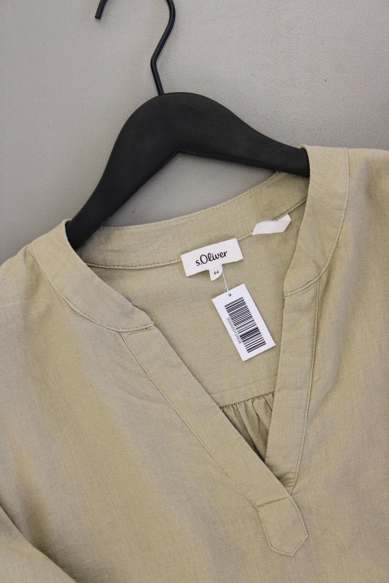 s.Oliver Leinenbluse Gr. 44 3/4 Ärmel grün