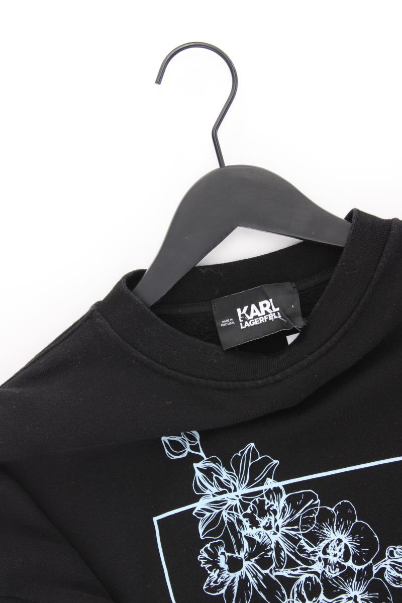 Karl Lagerfeld Langarmpullover Gr. L schwarz aus Baumwolle