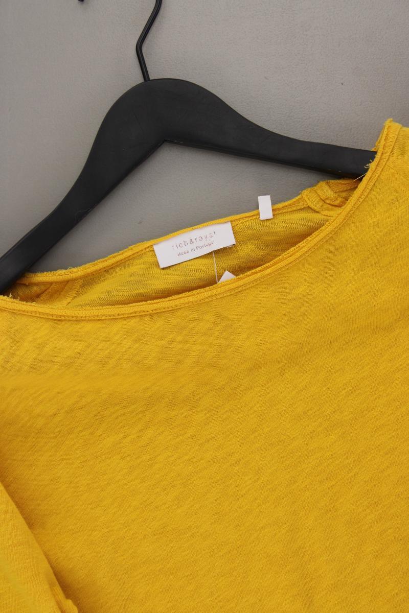 Rich&Royal Longsleeve-Shirt Gr. L Langarm gelb aus Baumwolle