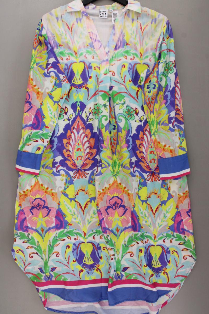 Emily van den Bergh Midikleid Gr. 38 3/4 Ärmel mehrfarbig aus Baumwolle
