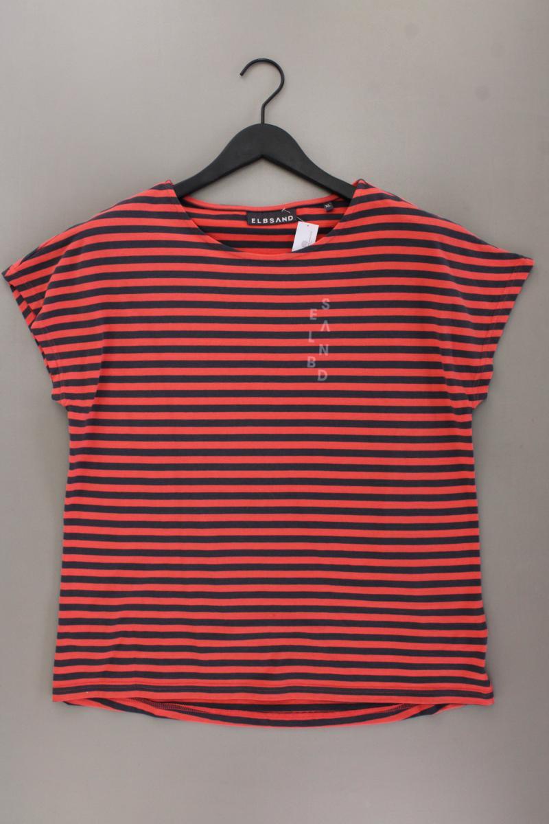 Elbsand Ringelshirt Gr. XL gestreift Kurzarm rot aus Baumwolle