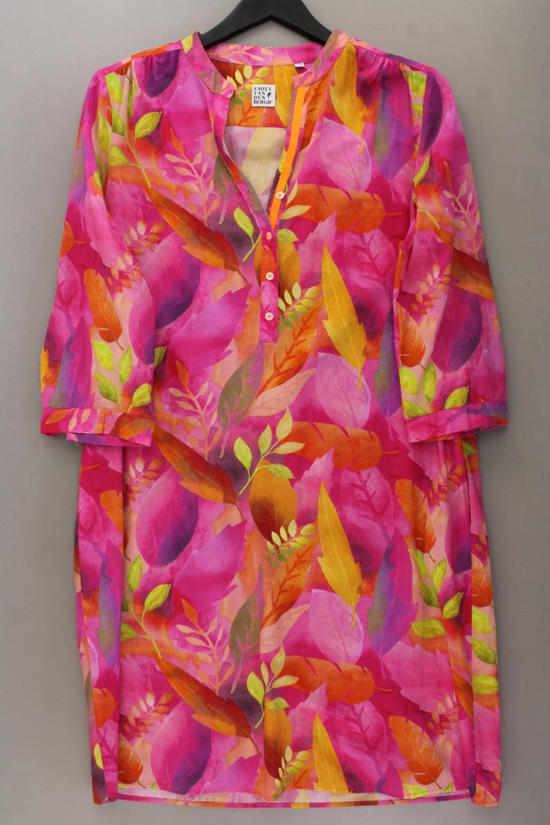 Emily van den Bergh Midikleid Gr. 40 3/4 Ärmel mehrfarbig aus Baumwolle
