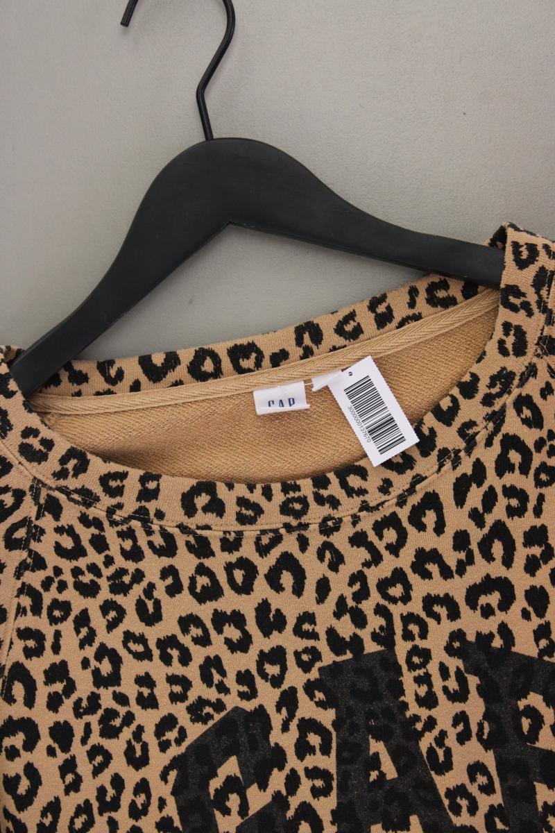 GAP Langarmpullover Gr. L mit Tierdruck braun aus Baumwolle