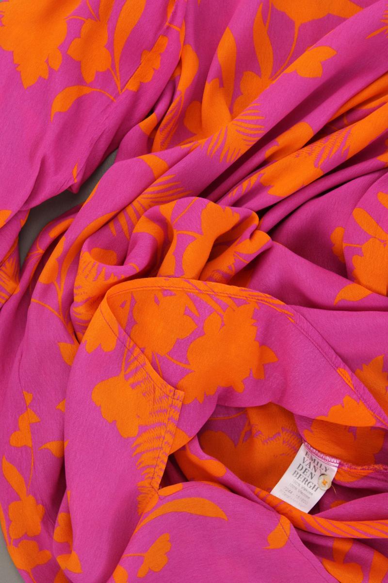 Emily van den Bergh Midikleid Gr. 40 mit Blumenmuster neuwertig 3/4 Ärmel lila