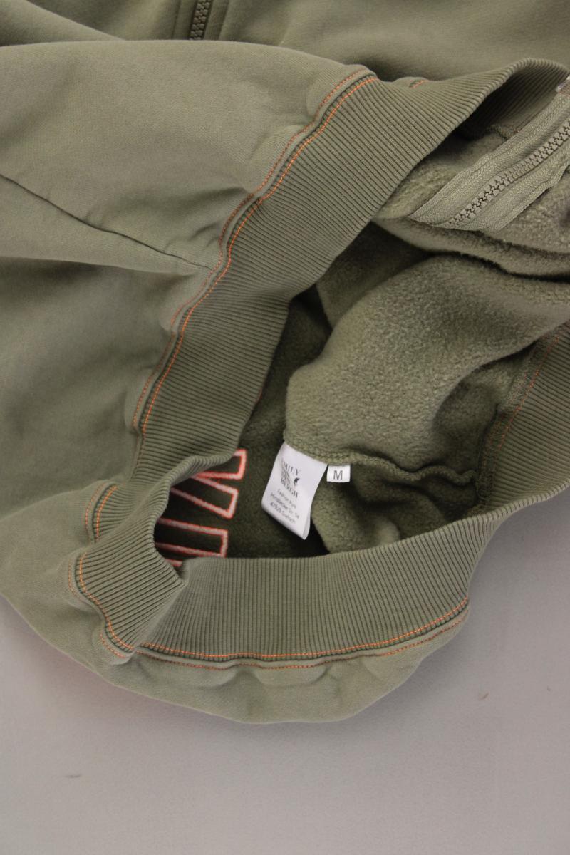 Emily van den Bergh Lange Sweatjacke Gr. M Langarm olivgrün aus Baumwolle