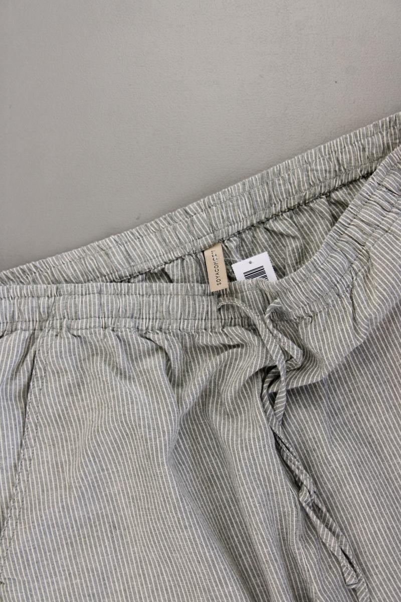 soyaconcept 7/8 Hose Gr. L gestreift neuwertig grün aus Baumwolle