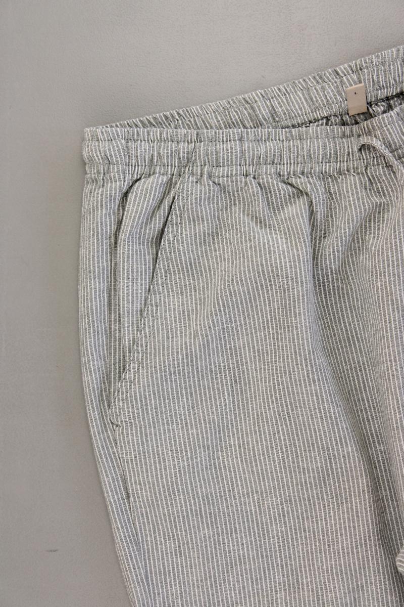 soyaconcept 7/8 Hose Gr. L gestreift neuwertig grün aus Baumwolle