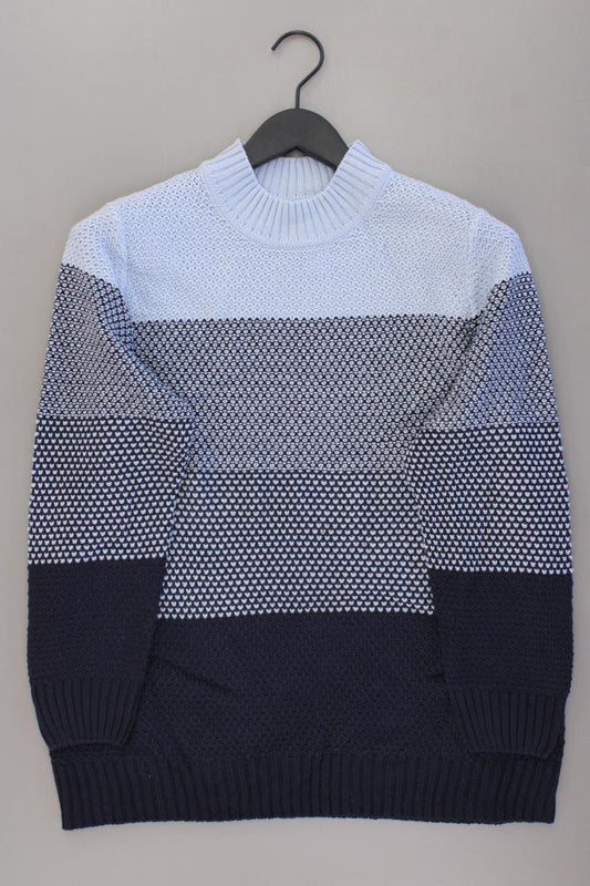Feinstrickpullover Gr. 44 blau aus Polyacryl